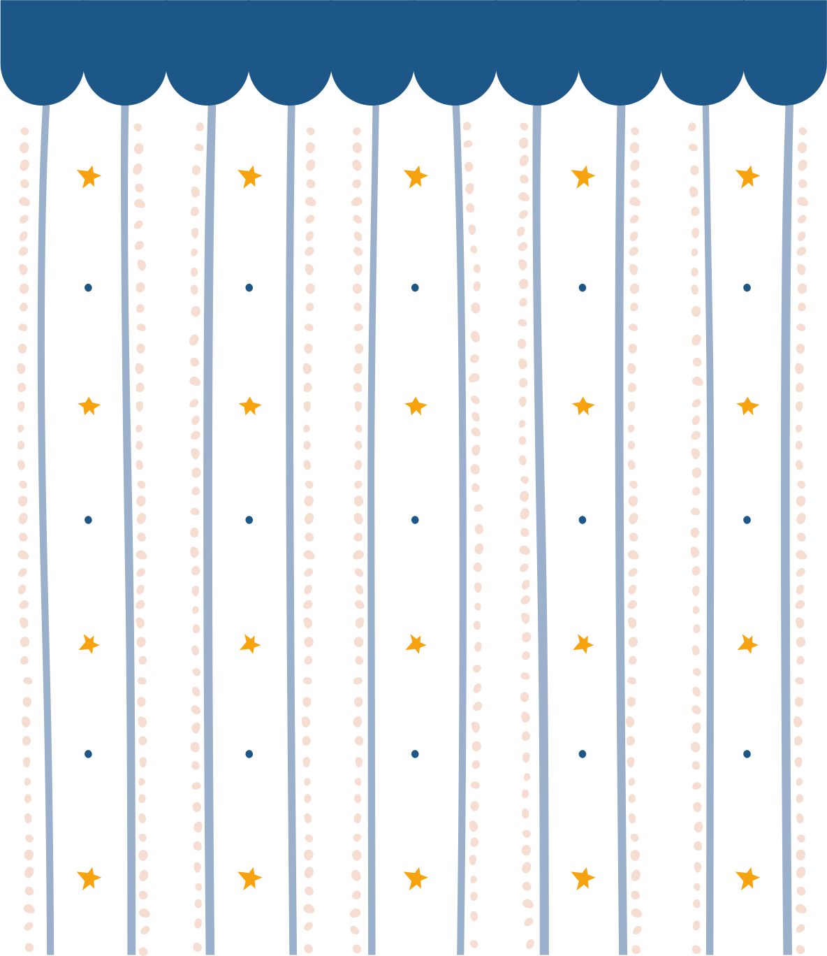 Papel de Parede Listras Estrelas Bolinhas