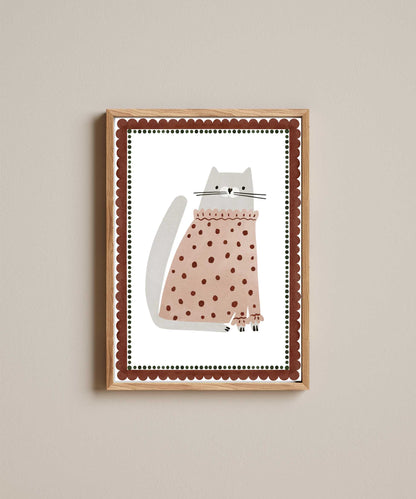 Quadro Aquarelado Miau