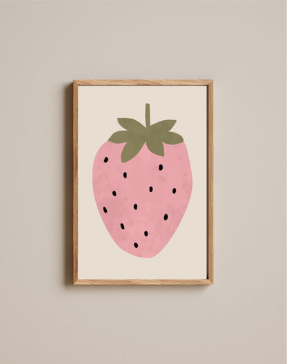 Quadro Aquarelado Morango