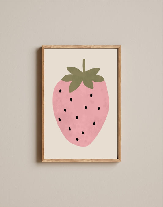 Quadro Aquarelado Morango