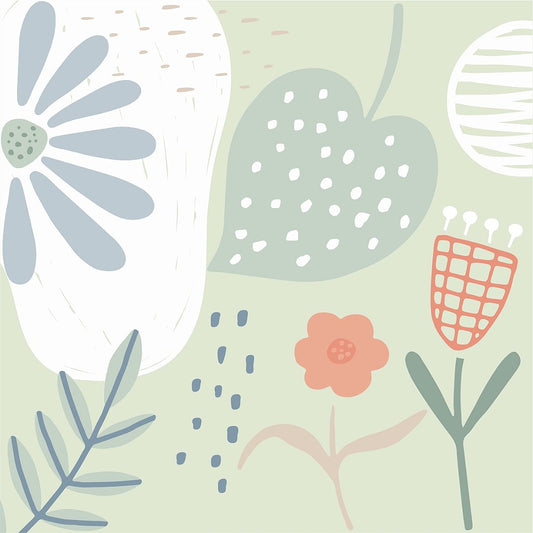 Painel de Parede Flores e Folhas