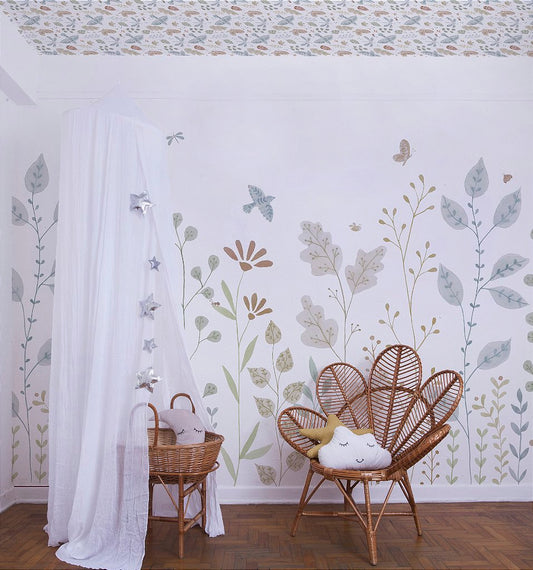 Papel de Parede Porcelana Jardim
