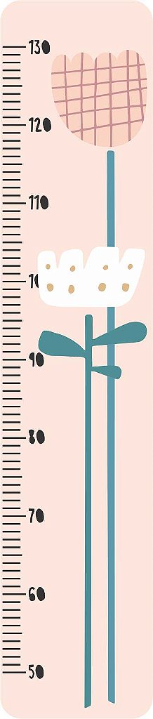 Régua de Crescimento Duas Flores