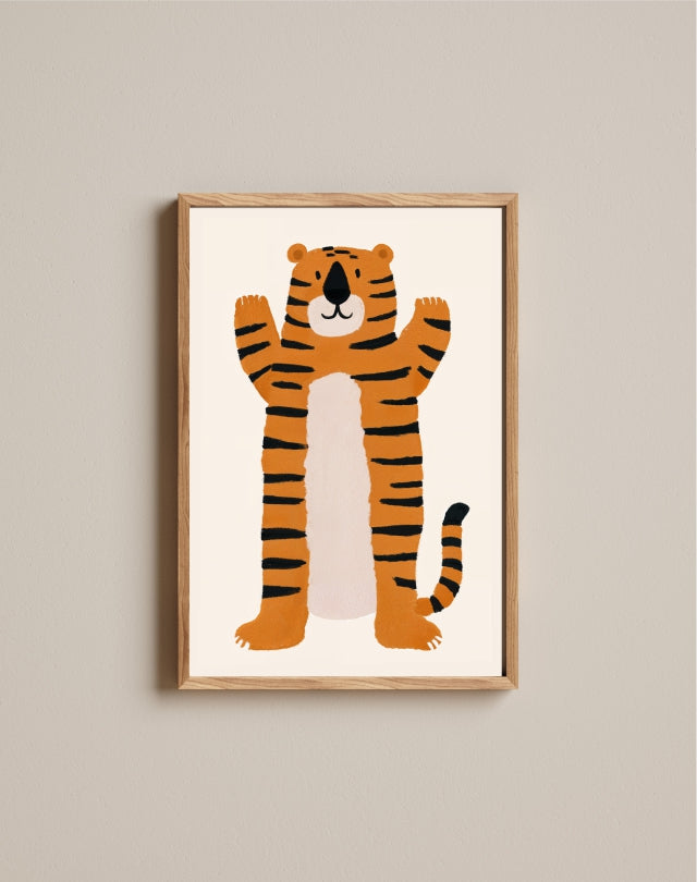 Quadro Aquarelado Um Tigre