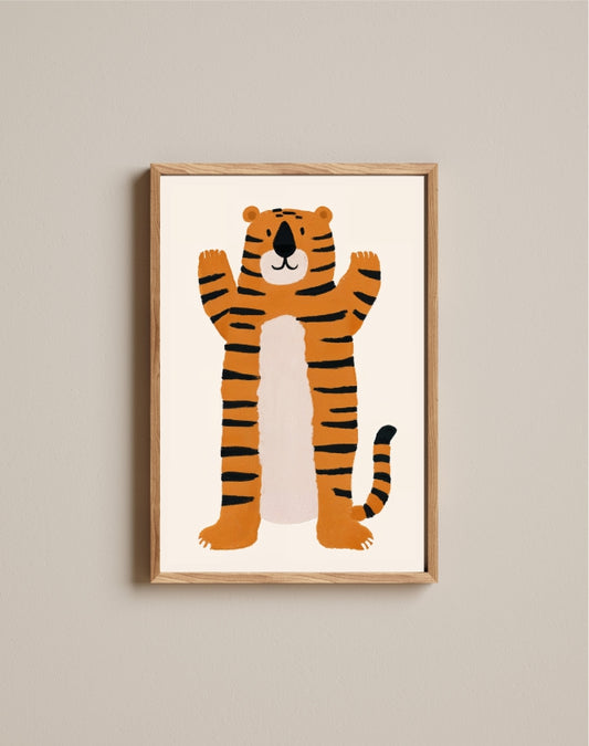 Quadro Aquarelado Um Tigre
