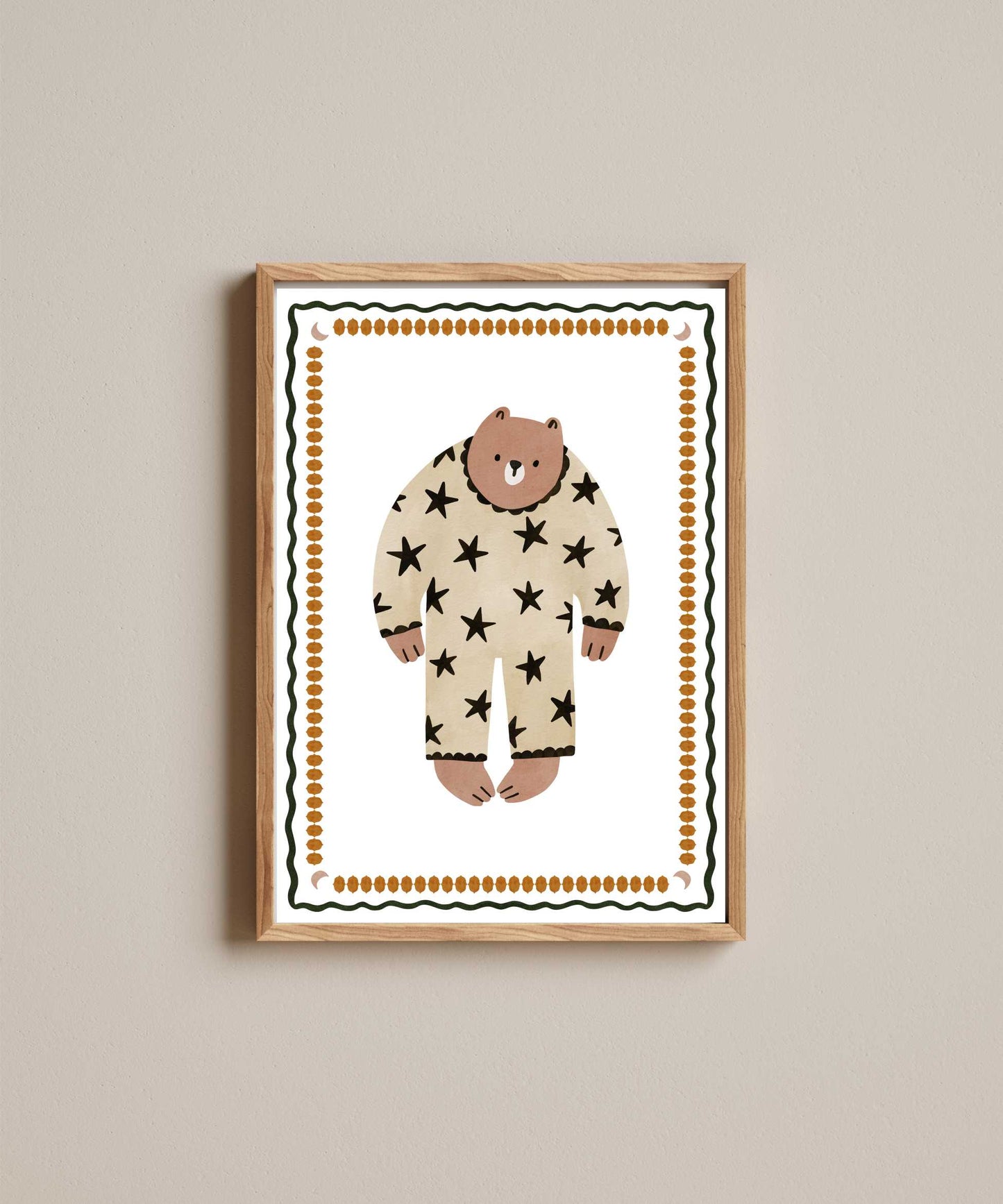 Quadro Aquarelado Urso de Pijamas