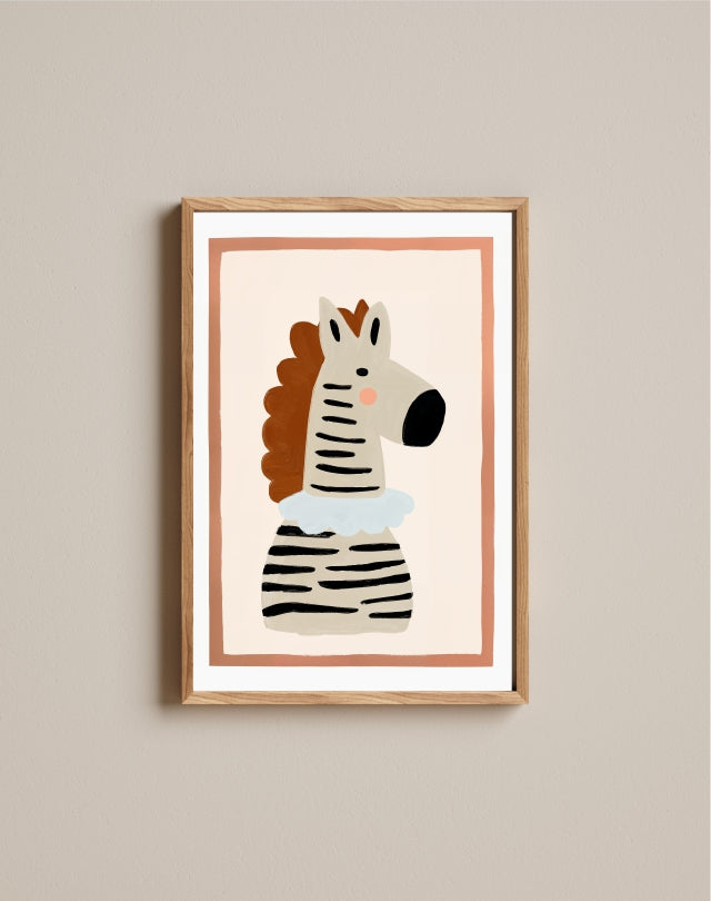 Quadro Aquarelado Zebra